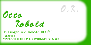 otto kobold business card